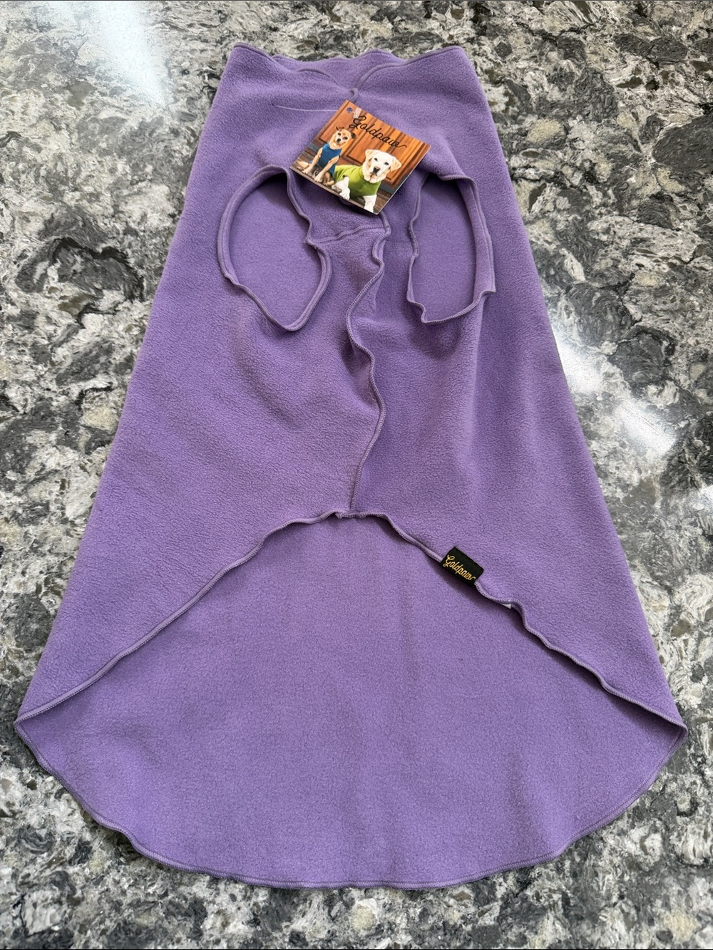 Purple Fleece Dog Coat - Soft Warm Layer size 20
